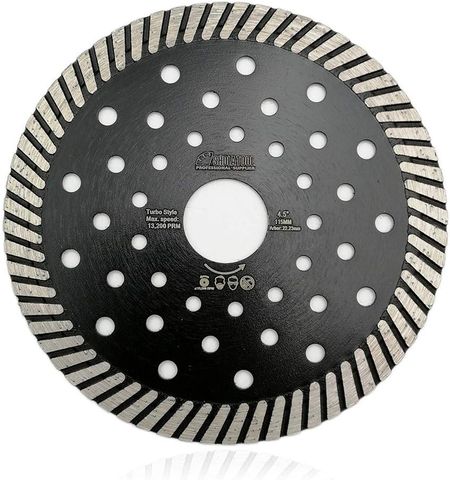 SHDIATOOL Diamond Narrow Turbo Blade with Multi Holes (4 1/2")