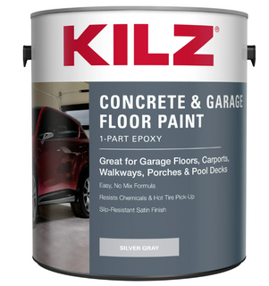 KILZ 1-Part Epoxy Acrylic Interior/Exterior (Satin) (Silver Gray) (1 Gallon)