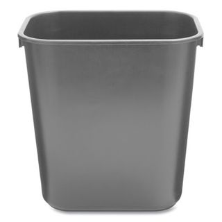 Soft Molded Plastic Wastebasket (Black) (Small)