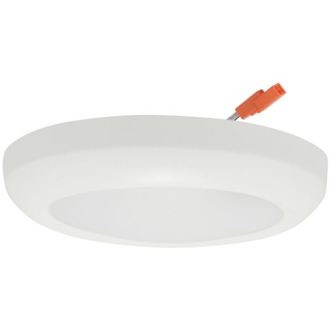 6" LED Flush Mount Round Disc Fixture (12 Watt) (27K-50K) (White)