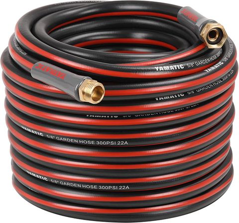 Ultra Durable Water Hose w/ Solid Brass Connector for All-weather Outdoor (5/8") (75')