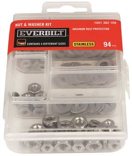 Everbilt Stainless Steel Nut and Washer Kit (94 Piece)