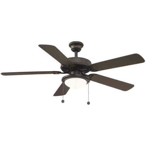 Ceiling Fan with LED Light Kit (Black) (52")