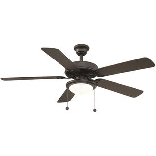 Ceiling Fan with LED Light Kit (Black) (52")