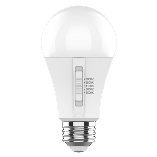 LED A19 Light Bulb (E26) (12 Watt) (5CCT Dimmable 30,35,41,50,65K)