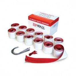 Heavy Duty Barrier Wall Zipper Kit (12 Pc Bulk Pack)