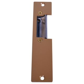 Electric Strike, 14-24VAC/DC, Fail Secure, 5-7/8" x 1-1/4", Brass Powder Coated