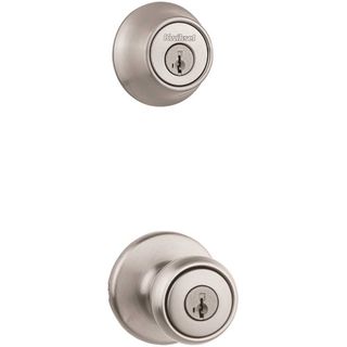 Combo Entry Lock & Single Cylinder Deadbolt (Satin Nickel)