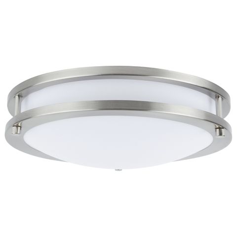 14" Double Band LED Fixture (CCT) (Brushed Nickel)