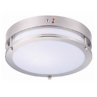 14" Double Band LED Fixture (CCT) (20 Watt) (Brushed Nickel) (Battery Backup)