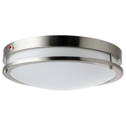 16" Double Band LED Fixture (30K/40K/50K) (Brushed Nickel) Emergency Back Up