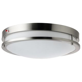 16" Double Band LED Fixture (30K/40K/50K) (Brushed Nickel) Emergency Back Up