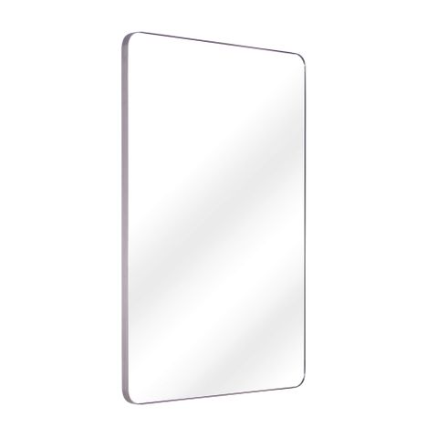 Rectangular Round Edge Classic Mirror (Satin Nickel) (24" x 36")