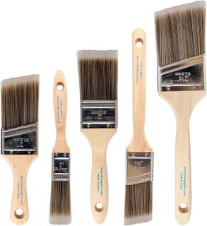 Pro Grade Flat and Angle Paint Brush (5 Pack)