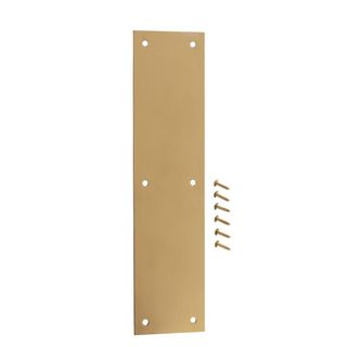 Push Plate (Bright Brass) (3-1/2" x 15")