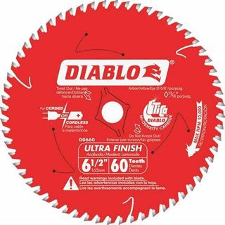 Diablo 60-Tooth Ultra Finish Circular Saw Blade for Wood (6-1/2")