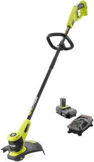 RYOBI RENEWED ONE+ 18-Volt Lithium-Ion Electric Cordless String Trimmer 2.0 Ah Battery and Charger Included