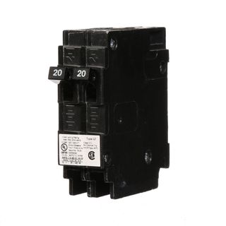 Siemens Q2020 Circuit Breaker 20/20A 1 Pole 120V 10K QT DUPLEX