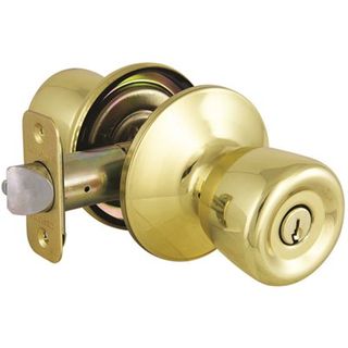 Keyed Entry Lockset (Polished Brass)