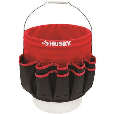 Husky  Pocket Heavy Duty Bucket Jockey 5 Gallon In-Bucket Storage Tool Bag (12")