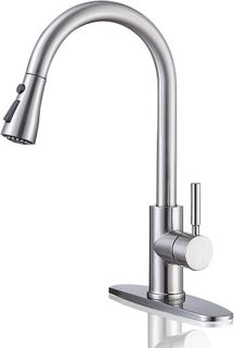 Kitchen Faucet with Pull Down Sprayer,1 or 3 Hole (Brushed Nickel)