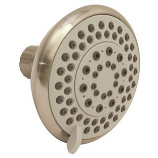 Premier 5-Spray Patterns 4" Single Wall Mount Fixed Shower Head (Satin Nickel)