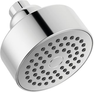 Delta Modern 1-Spray Patterns Wall Mount Fixed Shower Head (3.5") (1.75 GPM) (Chrome)