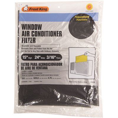 Air Conditioner Filters, Open Cell Foam (15" X 24" X 3/16")