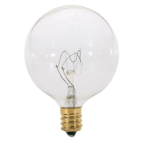 Small Globe - G16.5 Incandescent Globe Light Bulb (25 Watt) (27K) (Clear)