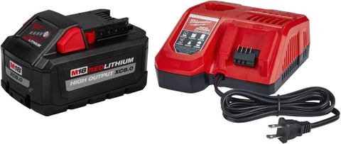 Milwaukee  M18 REDLITHIUM HIGH OUTPUT XC 8 Ah Lithium-Ion Battery and M18 /M12 Charger Kit