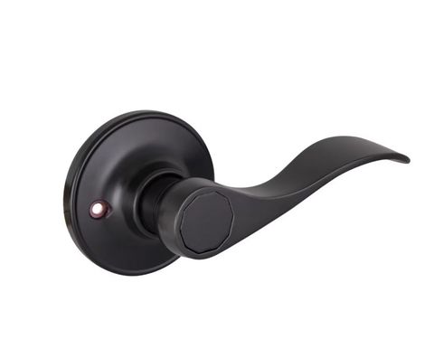 Wave Lever Lockset (Matte Black) (Privacy)