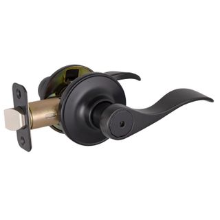 Wave Lever Lockset (Matte Black) (Privacy)