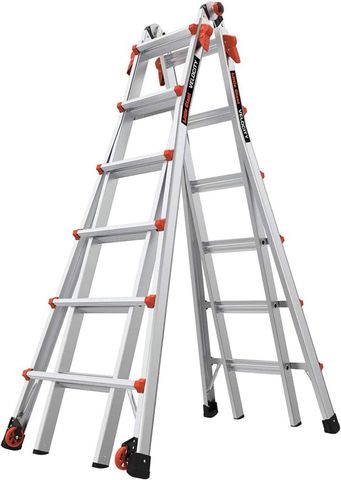 Multi-Position Ladder, Lightweight, Velocity W/ Wheels (Type 1) (Aluminum) (26') (300 lbs)