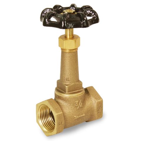 Brass IPS Long Bonnet Stop Valve (1/2") Threaded