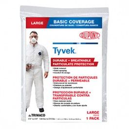 Tyvek Coveralls No Elastic (Large)