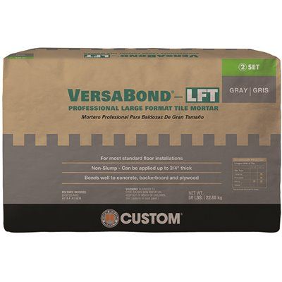 VersaBond-LFT Fast-Setting Medium Bed Mortar for Large Format Tile and Stone (50 lb) (Gray)