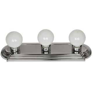 3 Bulb Racetrack Vanity (Chrome) (18")