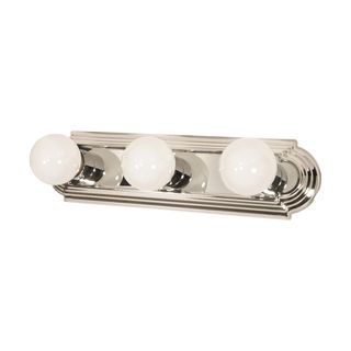 3 Bulb Racetrack Vanity (Polished Chrome) (18")