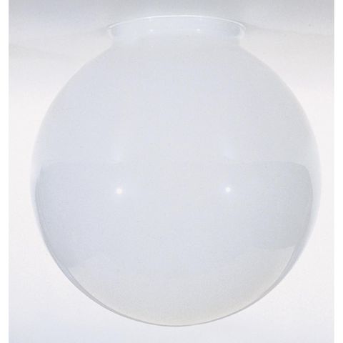 Sprayed Glossy White Ball Shade (Diameter 8", Fitter 4")