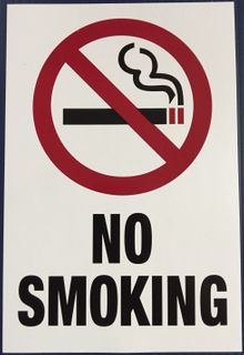 No Smoking Sign (6" X 9") (Peel n Stick)