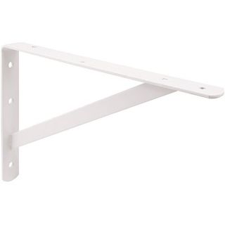 Closet Shelf Bracket W/Brace (3/16" X 12" X 8") (White)