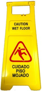 Caution Wet Floor Sign (English/Spanish)