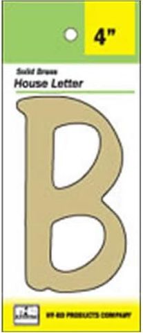 B Solid Brass Letter (4")