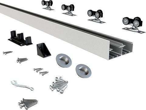 6' Bypass Door Track W/ Hardware (Up to 150lbs)