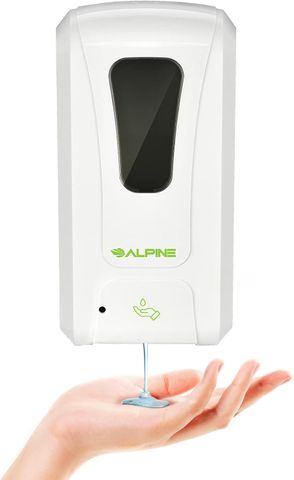 Alpine Automatic Hand Sanitizer Dispenser Touchless 1200ML (White, Liquid)