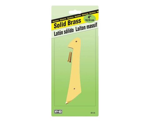 1 Solid Brass Number (4")