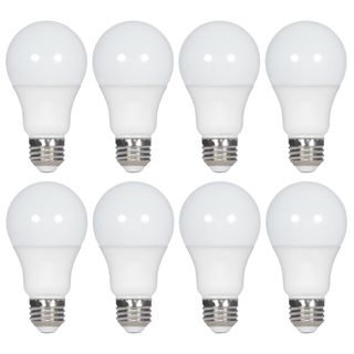 LED A19 Light Bulb E26 Non-Dimmable (9 watt) (27K) (8 Pack)