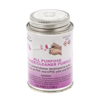 Primer/Cleaner Purple, For PVC Pipe, (1/4 PINT)