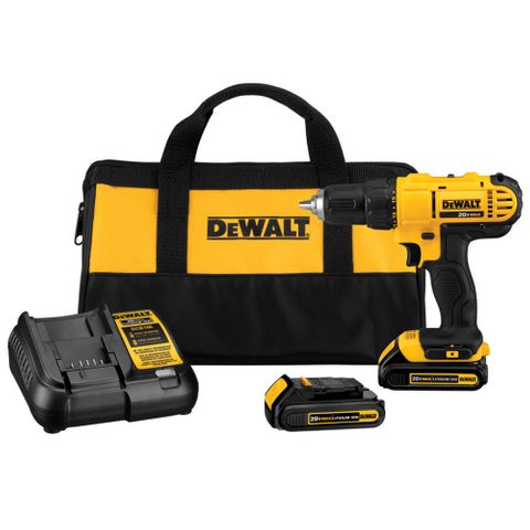 DEWALT 20V Max Cordless Drill / Driver Kit, Compact (1/2")