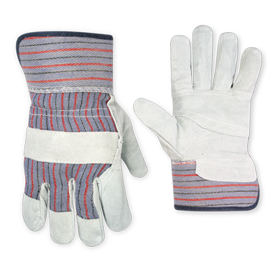 Leather Palm Work Glove w/ Safety Cuff